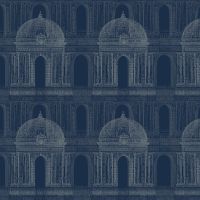 Обои Andrea Grifoni Palazzo Peterhof 7001-4 Флизелин (1,06*10,05) Синий, Архитектура — фото 1, Обои для стен