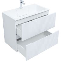 Тумба под раковину Aquanet Джейн 80 313286 подвесная Белая матовая — фото 7, Тумбы под раковину