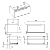 Товар: Тумба под раковину La Fenice Elba 100 FNC-01-ELB-BG-100 подвесная Синяя матовая - фото 5 Тумба под раковину La Fenice Elba 100 FNC-01-ELB-BG-100 подвесная Синяя матовая — фото 5, Тумбы под раковину