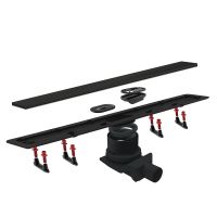 Душевой лоток Pestan Confluo Frameless Line 950 13701323 с двухсторонней решеткой Черный матовый / полая под плитку — фото 2, Душевые лотки