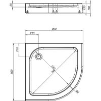 Акриловый поддон для душа Aquanet HX515 90x90 293844 Белый — фото 8, Акриловые душевые поддоны