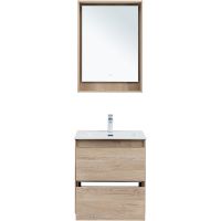 Тумба под раковину Aquanet Милан 60 336382 подвесная Дуб светлый — фото 14, Мебель для ванной