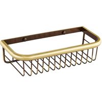 Полка корзина ZorG BR AZR U-1 BR Бронза — фото 1, Полки для ванной и душа