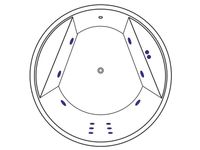 Акриловая ванна Excellent Great Arc 160x160 WAEX.GRE16.LINE.CR с гидромассажем — фото 6, Ванны