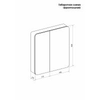 Зеркальный шкаф Reflection Black 760х850 RF2002BL с подсветкой Черный матовый — фото 13, Мебель для ванной