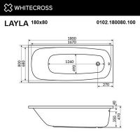 Товар: Акриловая ванна Whitecross Layla 180x80 0102.180080.100.SOFT.WH с гидромассажем - фото 7 Акриловая ванна Whitecross Layla 180x80 0102.180080.100.SOFT.WH с гидромассажем — фото 7, Ванны