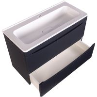 Тумба под раковину Style Line Бергамо мини 90 Люкс Plus подвесная Черная антискрейч арт-СС-00002366 — фото 3, Тумбы под раковину