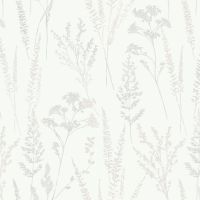 Обои Grandeco Universe 5 UI 3201 Винил на флизелине (1,06*10,05) Сиреневый/Белый, Листья/Цветы/Штукатурка — фото 1, Обои для стен