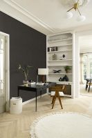 Обои RASCH Garden 330151 Винил на флизелине (0,53*10,05) Черный, Однотонные/Рогожка — фото 3, Обои для стен