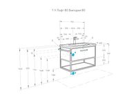 Тумба под раковину Aquaton Лофт Фабрик 80 1A242401LTDY0 подвесная Дуб кантри — фото 23, Тумбы под раковину