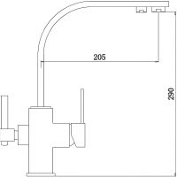 Смеситель для кухни ZorG Sanitary ZR 332 YF BLACK Черный матовый — фото 2, Смесители для кухни