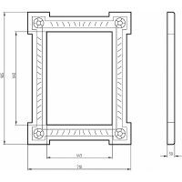 Зеркало Migliore CDB 70 26710 Слоновая кость Золото — фото 1, Зеркала в ванную комнату