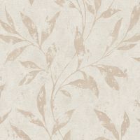Обои Grandeco Avrora A69604 Винил на флизелине (1,06*10,05) Бежевый, Листья — фото 1, Обои для стен