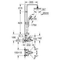 Товар: Душевая система Grohe Tempesta Cosmopolitan 26305001 Хром - фото 2 Душевая система Grohe Tempesta Cosmopolitan 26305001 Хром — фото 2, Душевые стойки