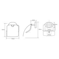 Держатель туалетной бумаги Bemeta Oval с крышкой Хром арт-118412011 — фото 2, Держатели туалетной бумаги