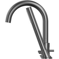 Смеситель на борт ванны Whitecross Y gunmetal Y1232GM Оружейная сталь — фото 2, Смесители