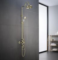 Душевая система Aquatek Классик AQ2543PG с термостатом Полированное золото — фото 2, Душевые стойки