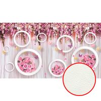 Фреска Ortograf 3D 30740 Фактура флок FLK Флизелин (4,9*2,7) Розовый, Цветы/Абстракция — фото 1, Фрески