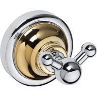 Двойной крючок Bemeta Retro Gold and Сhrom 144206038 Золото Хром — фото 1, Крючки для полотенец