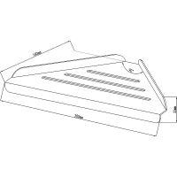 Металлическая полка Swedbe Attribut 9802B угловая Черная матовая — фото 4, Полки для ванной и душа