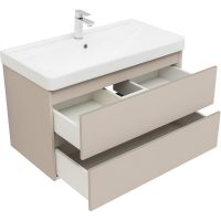 Тумба под раковину Aquanet Вега 2.0 90 337944 подвесная Бежевая — фото 5, Мебель для ванной