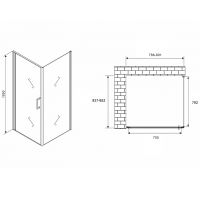 Товар: Душевой уголок Abber Sonnenstrand 80х85 AG04080M-S85M профиль Хром стекло матовое - фото 4 Душевой уголок Abber Sonnenstrand 80х85 AG04080M-S85M профиль Хром стекло матовое — фото 4, Прямоугольные душевые уголки