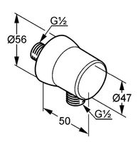 Шланговое подключение Kludi Sirena 6306005-00 Хром — фото 8, Шланговые подключения
