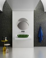 Раковина-чаша Abber Kristall 60 AT2801Emerald Зеленая — фото 5, Раковины накладные