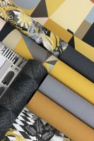 Обои RASCH Garden 688023 Винил на флизелине (0,53*10,05) Черный, Однотонные/Рогожка — фото 2, Обои для стен