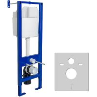 Комплект унитаза Berges Ego XL Rimless с инсталляцией Atom 043360 с сиденьем Микролифт и Черной SoftTouch  клавишей смыва — фото 8, Комплекты унитаз + инсталляция