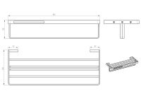 Полка для полотенец Boheme Q 10947-NB Никель брашированный — фото 2, Полки для полотенец