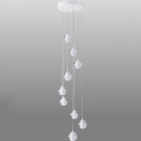 Подвесной светильник Crystal Lux Gaspar SP9 D300 White Прозрачный Белый — фото 1, Подвесные светильники