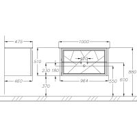 Товар: Тумба под раковину Opadiris Луиджи 100 00-00006178 подвесная Серая матовая - фото 8 Тумба под раковину Opadiris Луиджи 100 00-00006178 подвесная Серая матовая — фото 8, Мебель для ванной