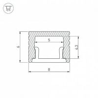 Профиль алюминиевый Arlight Mini 030522 накладной для контурной подсветки Черный — фото 3, Профили для светодиодных лент