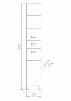 Товар: Шкаф пенал Onika Балтика 32.11 403214 Белый - фото 3 Шкаф пенал Onika Балтика 32.11 403214 Белый — фото 3, Мебель для ванной