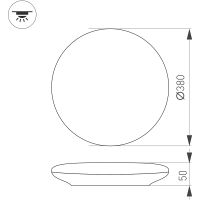 Товар: Потолочный светильник Arlight Frisbee 030112 Белый - фото 8 Потолочный светильник Arlight Frisbee 030112 Белый — фото 8, Светильники