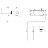 Смеситель для раковины Vincea Rim VBFW-2RM1BG Брашированное золото — фото 3, Смесители для раковины