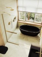 Товар: Душевая перегородка Maybah Glass MGD-731-3у 790x1950 в узком профиле Золото стекло сатиновое - фото 5 Душевая перегородка Maybah Glass MGD-731-3у 790x1950 в узком профиле Золото стекло сатиновое — фото 5, Душевые перегородки