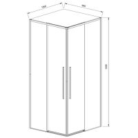 Товар: Душевой уголок Vincea Slim-N 100x90 VSS-4SN9010CGB профиль Черный стекло тонированное - фото 4 Душевой уголок Vincea Slim-N 100x90 VSS-4SN9010CGB профиль Черный стекло тонированное — фото 4, Прямоугольные душевые уголки