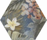 Керамогранит ITT Ceramic Hibiscus Blue Matt Hexa 23,2х26,7 см — фото 1, Керамогранит