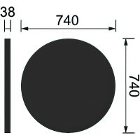 Розетка потолочная Перфект B3044 740x38x740 мм — фото 3, Розетки потолочные