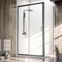 Товар: Душевая стенка Veconi Rovigo KP-05B 100 KP05B-100-01-C4 профиль Черный матовый стекло прозрачное - фото 3 Душевая стенка Veconi Rovigo KP-05B 100 KP05B-100-01-C4 профиль Черный матовый стекло прозрачное — фото 3, Боковые стенки