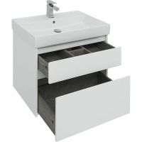 Тумба с раковиной Aquanet Nova Lite 75 245244 подвесная Белая глянцевая — фото 8, Тумбы с раковиной