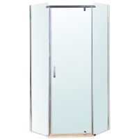 Душевой уголок Berges Solo Т 90х90 061105 профиль Хром сильвер стекло прозрачное — фото 1, Душевые уголки трапеция