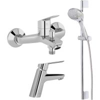 Комплект смесителей Jacob Delafon Lucien E20850RU-CP Хром — фото 1, Готовые комплекты для ванной комнаты