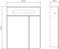 Товар: Зеркальный шкаф DIWO Коломна 60 KOL.Z.60/P/W с подсветкой Белый - фото 7 Зеркальный шкаф DIWO Коломна 60 KOL.Z.60/P/W с подсветкой Белый — фото 7, Мебель для ванной