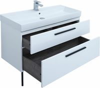 Товар: Тумба под раковину Aquanet Nova 100 249922 подвесная Белая глянцевая - фото 12 Тумба под раковину Aquanet Nova 100 249922 подвесная Белая глянцевая — фото 12, Мебель для ванной