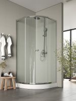 Товар: Душевой уголок Agger A01-090TCR 90x90 профиль Хром стекло прозрачное - фото 2 Душевой уголок Agger A01-090TCR 90x90 профиль Хром стекло прозрачное — фото 2, Душевые уголки четверть круга