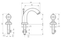 Товар: Смеситель для раковины Migliore Cristalia New 27184 Золото - фото 2 Смеситель для раковины Migliore Cristalia New 27184 Золото — фото 2, Смесители