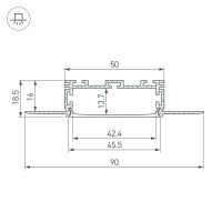 Товар: Профиль алюминиевый Arlight Klus-Power 028917 встраиваемый Серебристый - фото 3 Профиль алюминиевый Arlight Klus-Power 028917 встраиваемый Серебристый — фото 3, Профили для светодиодных лент